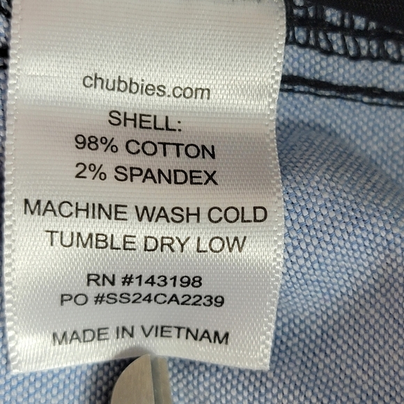 Chubbies  The Dark N Stormies 7" Black Originals Stretch Shorts  Sz XXXL NEW - Picture 11 of 13